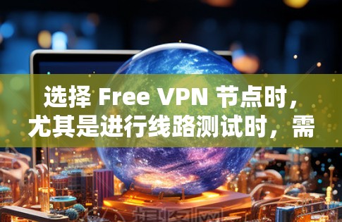 选择 Free VPN 节点时，尤其是进行线路测试时，需要综合考虑以下因素