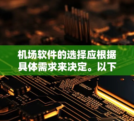机场软件的选择应根据具体需求来决定。以下是一些推荐和对比
