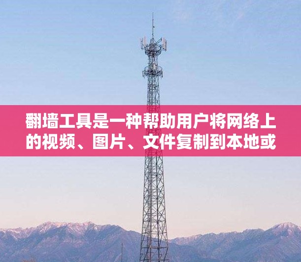 翻墙工具是一种帮助用户将网络上的视频、图片、文件复制到本地或服务器的工具，常见于网络管理或文件复制应用中。以下是对翻墙工具的详细介绍，帮助你更好地选择和使用